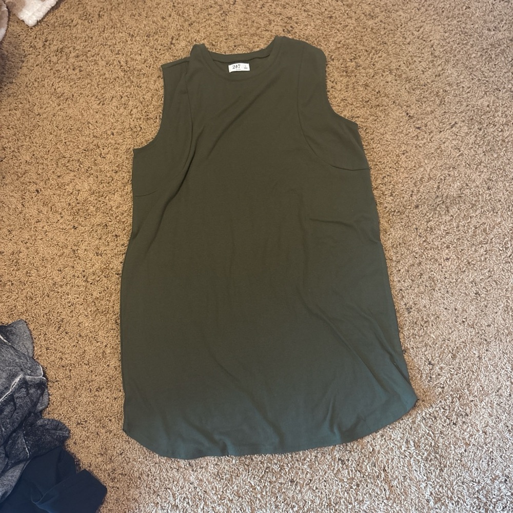 Olive Sleeveless Women's dress
